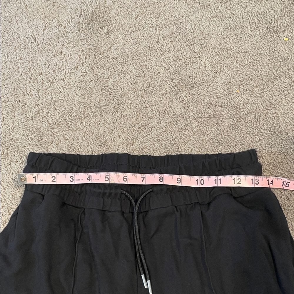 Serra Black Drawstring Wide Leg Cropped Pants Size Small 4-6 - Picture 5 of 8
